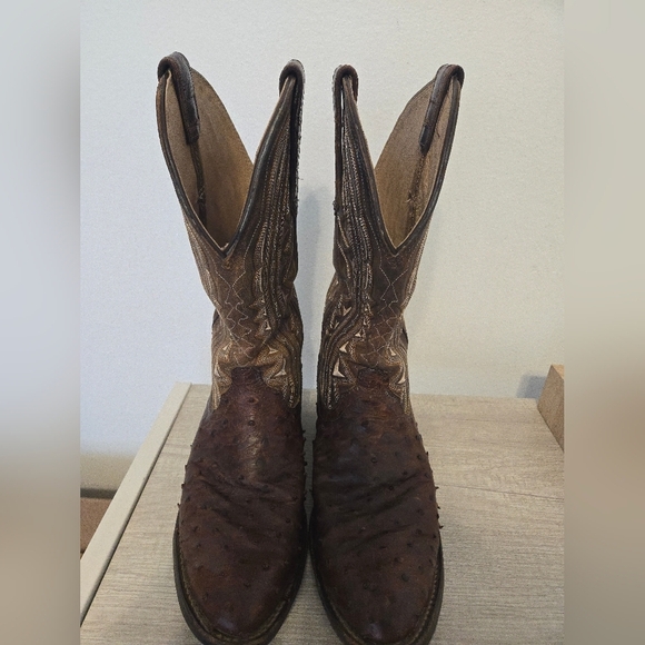 Durango Mens® Premium Exotic Full-Quill Ostrich Oiled Saddle Western Boot DDB027 main image 4